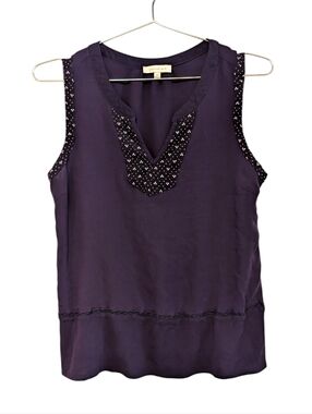 Sleeveless Navy Top